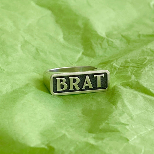 Brat Title Signet Ring