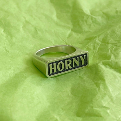 Horny Title Signet Ring